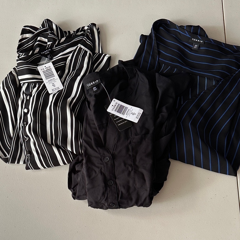 NWT Torrid Harper Challis Long Sleeve Blouses 00X - Picture 1 of 7